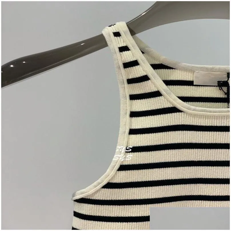 womens tanks summer stripe fashion sexy crop top slim tops o-neck sleeveless workout vest ladies good quality tank 5 colors