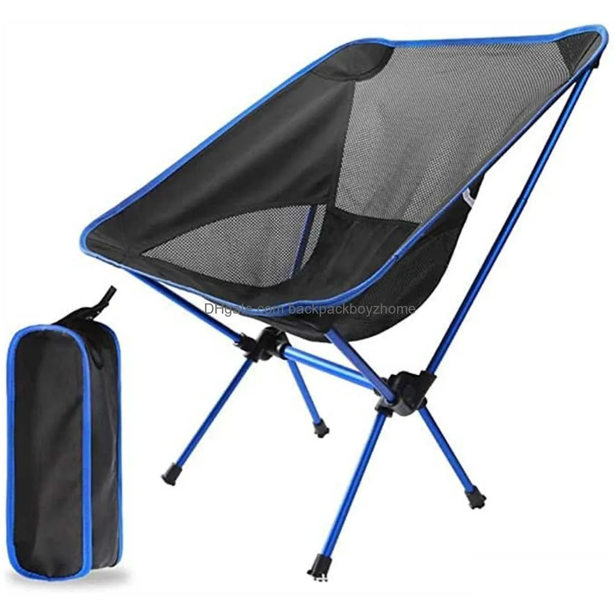 new detachable portable folding moon chair outdoor camping chairs beach fishing chair ultralight travel hiking picnic seat tools