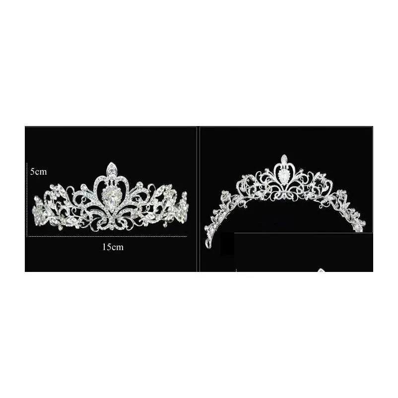 tiaras gold tiaras crowns wedding hair jewelry neceklace earring cheap wholesale fashion girls evening prom party dresses accessories