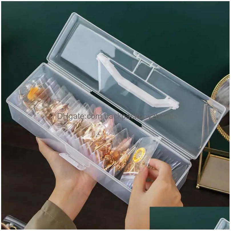 new 50/30/10pcs ins jewelry organizer box portable ring earring holder case sealed jewelry necklace storage container packaging box