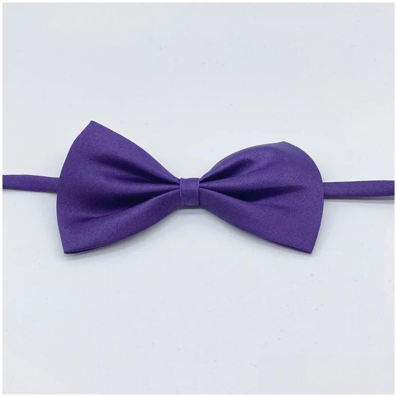 dog cat pet neck kids bow ties supplies headdress adjustable children solid color bowtie fashion accessories