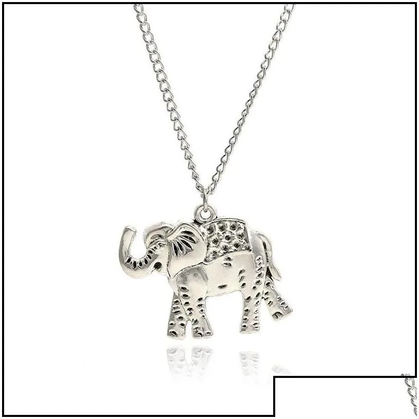 pendant necklaces fashion vintage sier sweaters necklaces for women designer life of tree feathers turtles elephants lady pendan