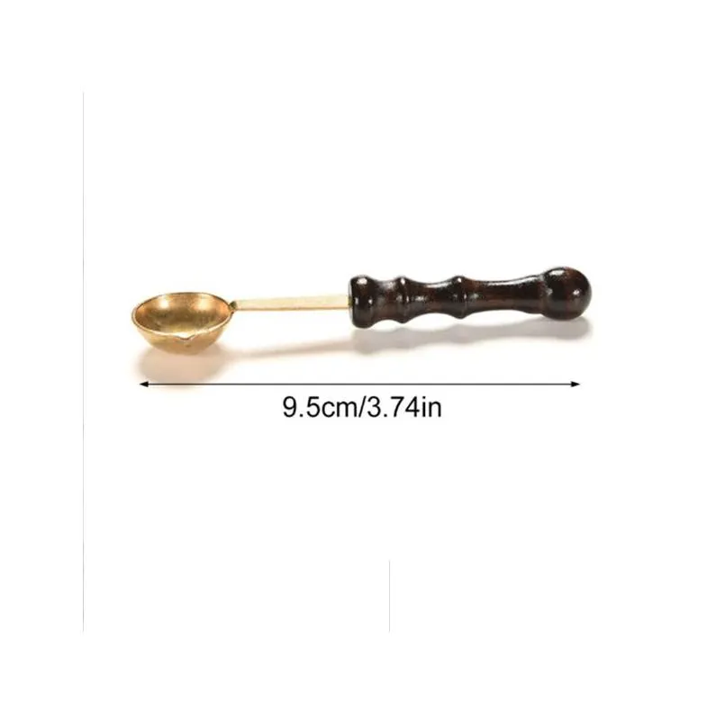high quality wax stamp sealing spoon vintage wood handle sealing wax spoon anti jl1622