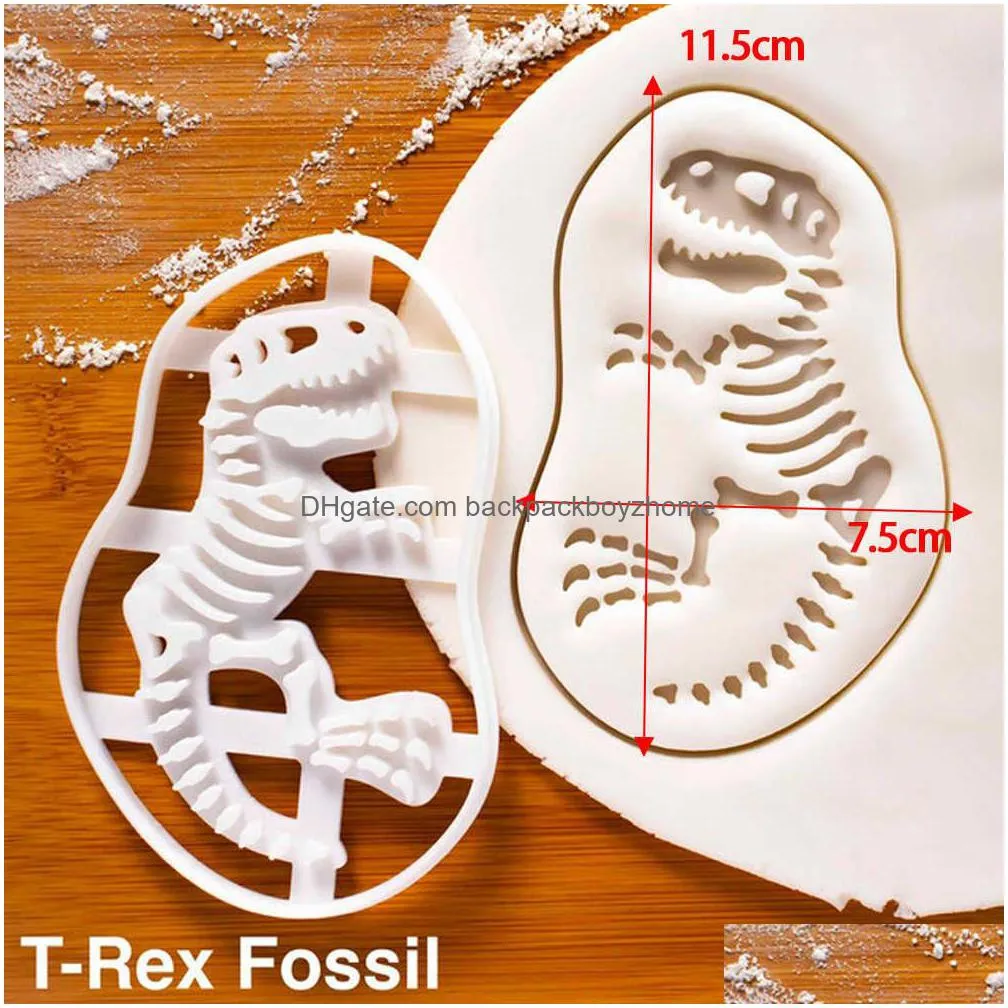 new new dinosaur cookie cutters mold dinosaur biscuit embossing mould sugarcraft dessert baking mold cake kitchen accessories tools