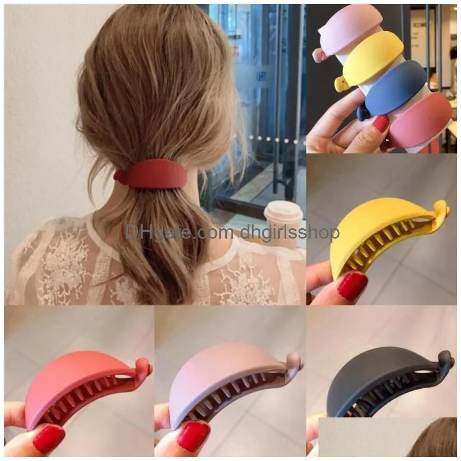 candy color simple hair clips banana clip womens accessories fashion ponytail barrettes hair claws hairpins gifts