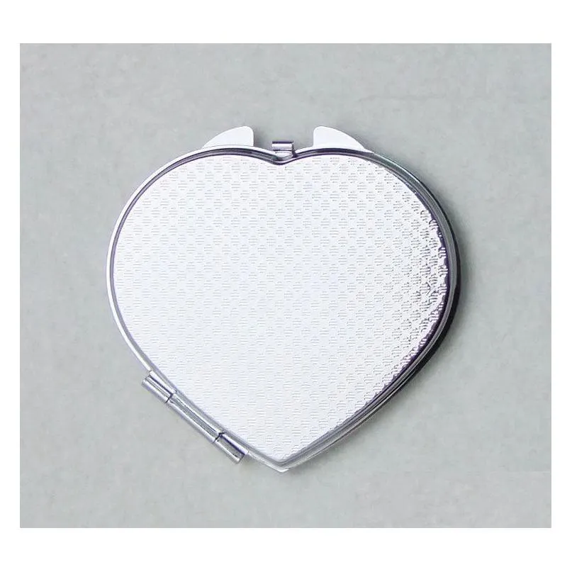 hermal transfer printing blank makeup mirrors dye sublimation cosmetic mirror for gift heart semi-finished heat transfer consumable