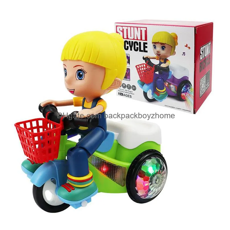 tiktok party favor the same type of online celebrity stunt tricycle toy electric car light music baby boy girl