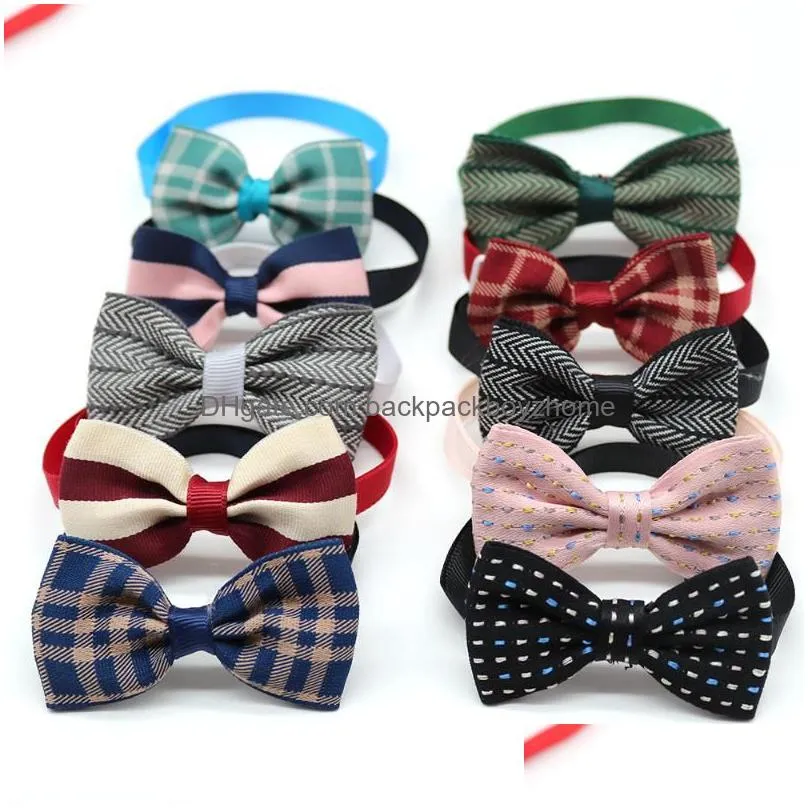 dog apparel wholesale 100pcs pet cat bowties collar bows puppy ties bow tie neckties samll -dog grooming supplies