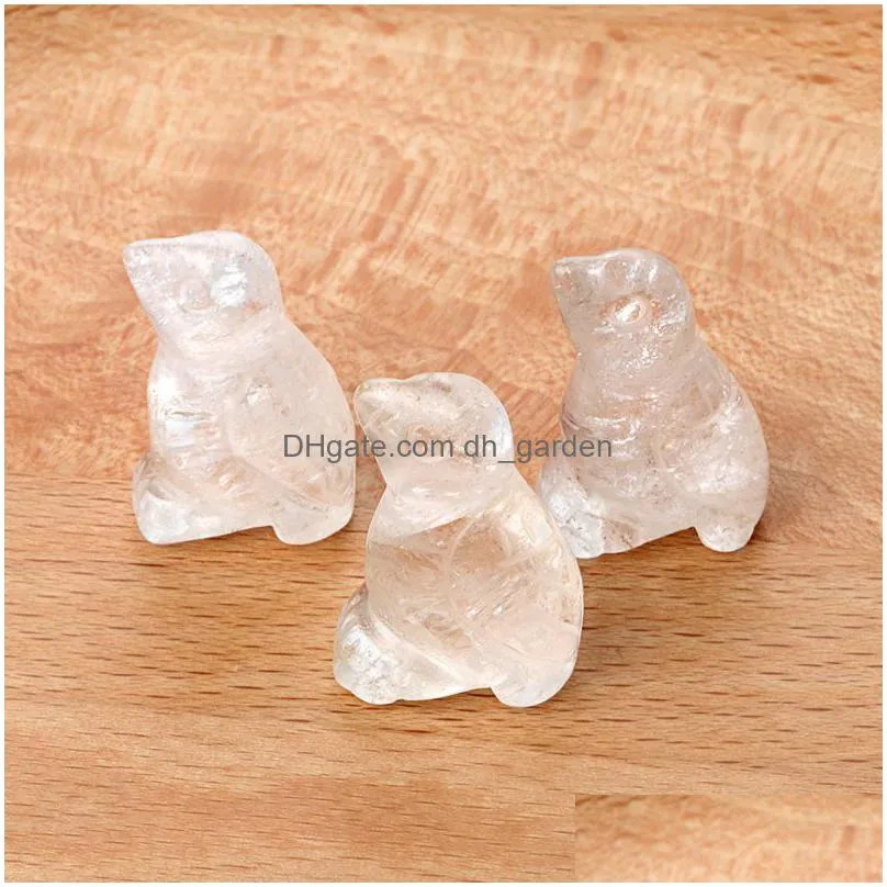 natural stone carving 1 inch lovely little bird crafts birdie ornaments rose quartz crystal healing agate animal decoration