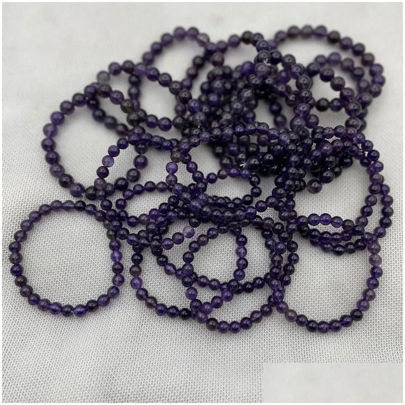 6mm 8mm natural crystal stone beaded strands elastic charm bracelets for men women couple yoga sports handmade jewelry
