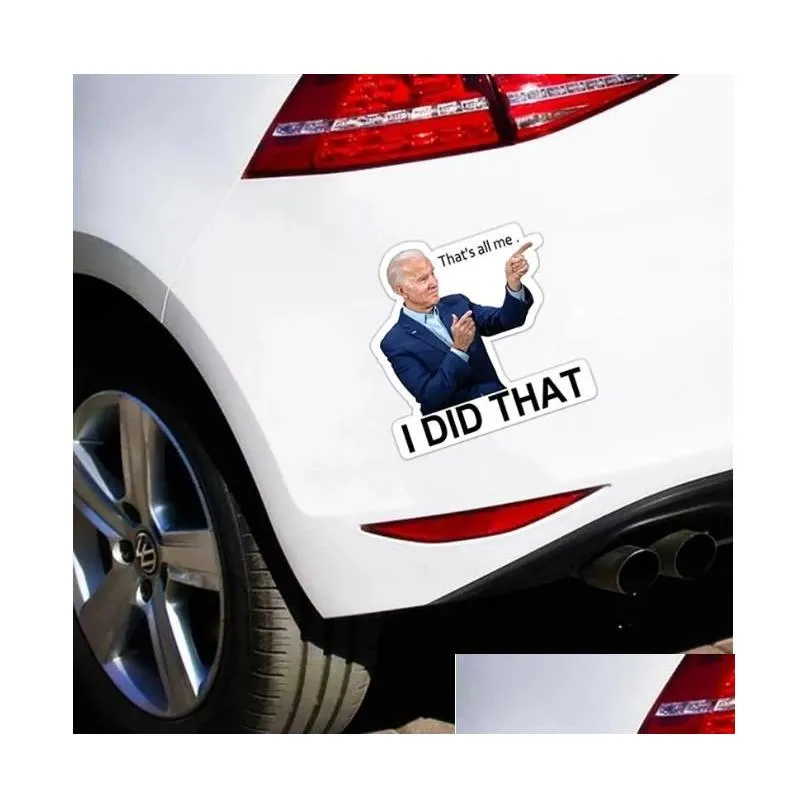 biden pvc banner flags sticker trump prank stickers america presidential car decoration