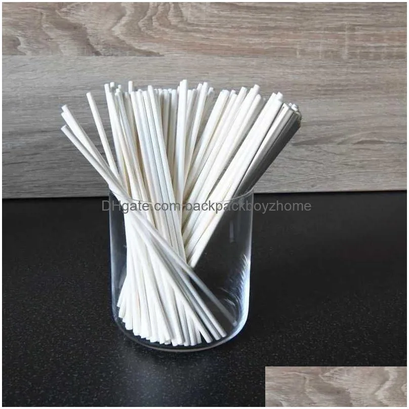 new 100pcs eco-friendly solid paper lollipop stick cake  sucker sticks for chocolate sugar candy lollypop diy mold 7/10/15/20cm