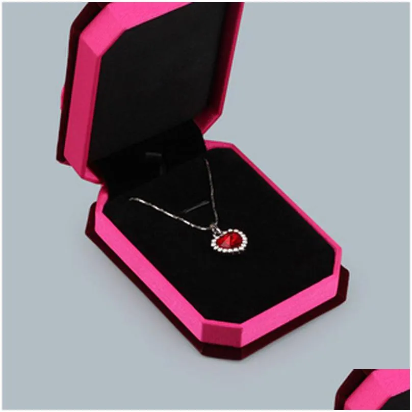 velvet bowknot jewelry packaging holder boxes for pendant necklace charm bracelets ring earring bangle display case decor