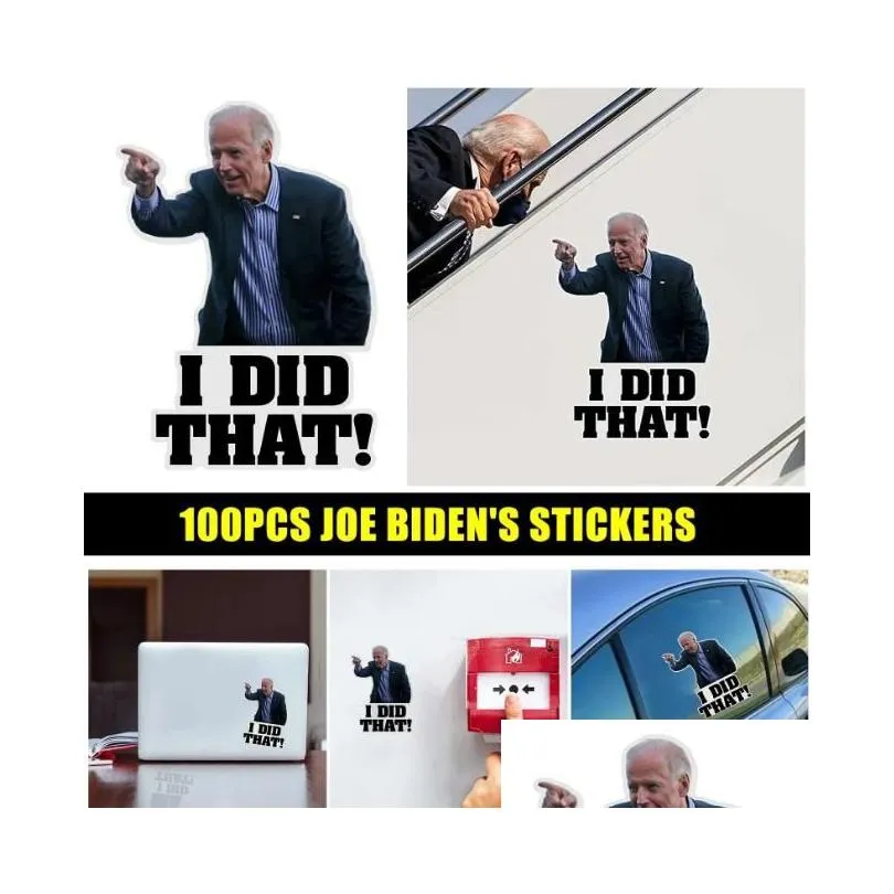 biden pvc banner flags sticker trump prank stickers america presidential car decoration