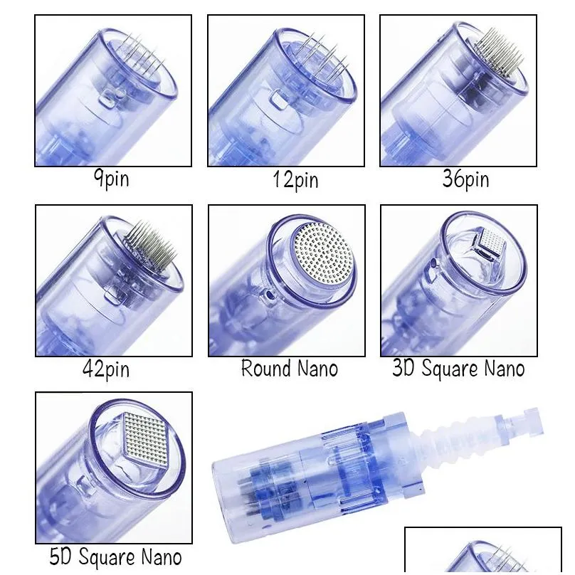 mironeedling tips blue replacement microneedles for dr. pen a6 m7 nano cartridges for derma pen