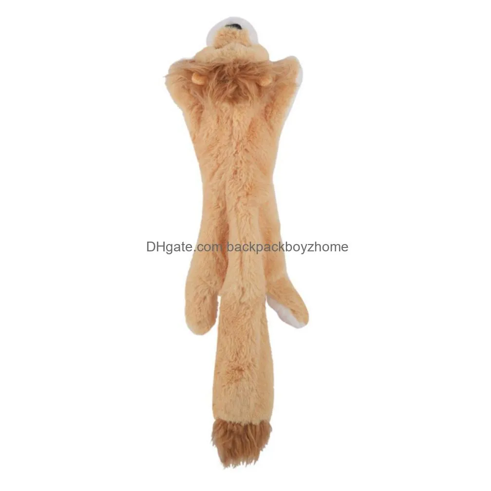 ups dog toys chews cute plush toys 45cm squeak pet wolf rabbit animal dog chew squeaky whistling invoed squirrel wholesale