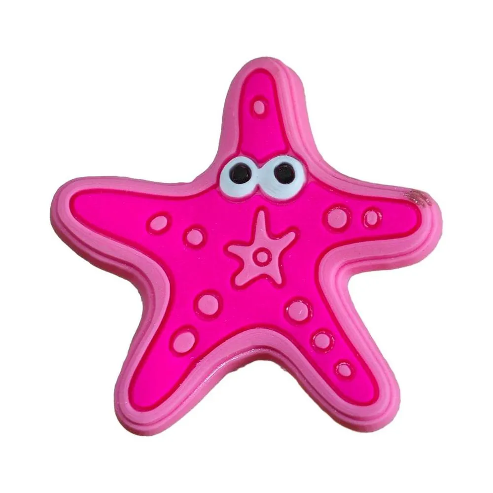 funny cartoon shoe charms for clog sandals unisex shoe decoration cute jig party gift pink starfish