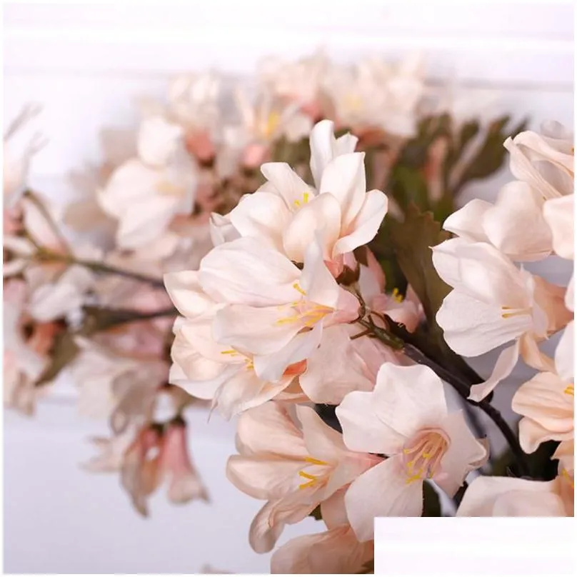 decorative flowers wreaths one stick simulation artificial flower dew festival wedding special plastic decorations