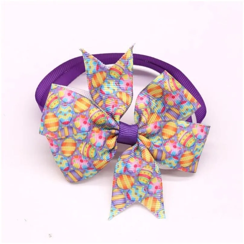 2022 new dog apparel 60pcs/ pet puppy cat cute bow ties adjustable easter eggs / pattern bowties collar accessory supplies