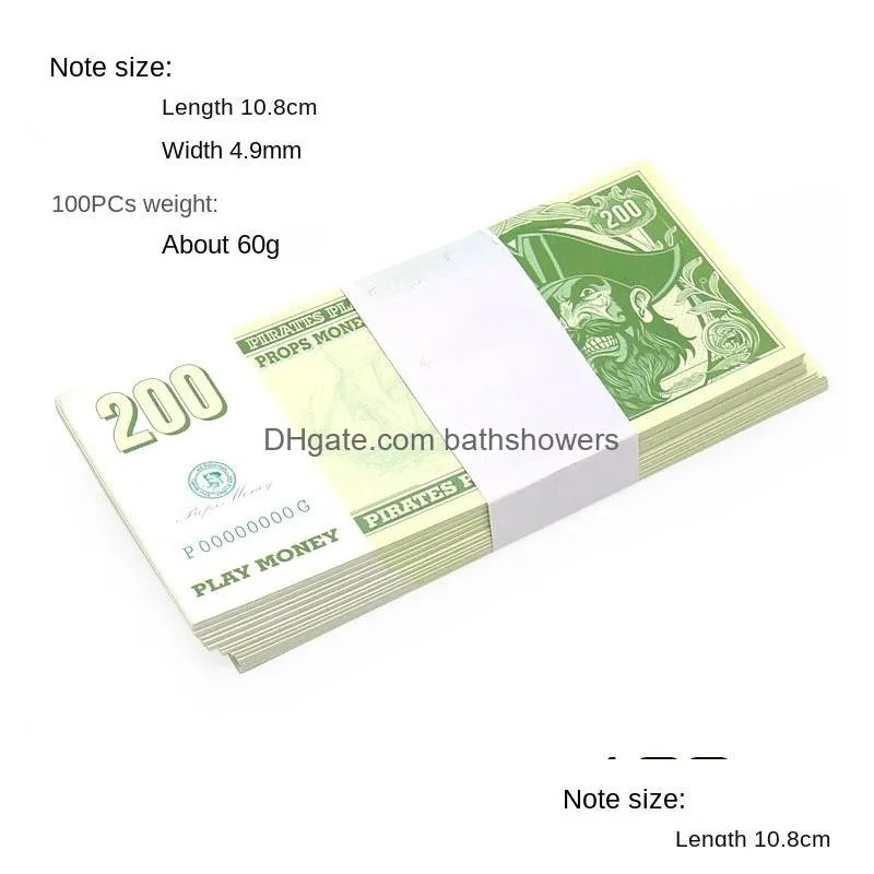 party supplies film money banknote 5 10 20 50 gbp relist toy bar accessoires copie de monnaie faux 100 pcs / pack