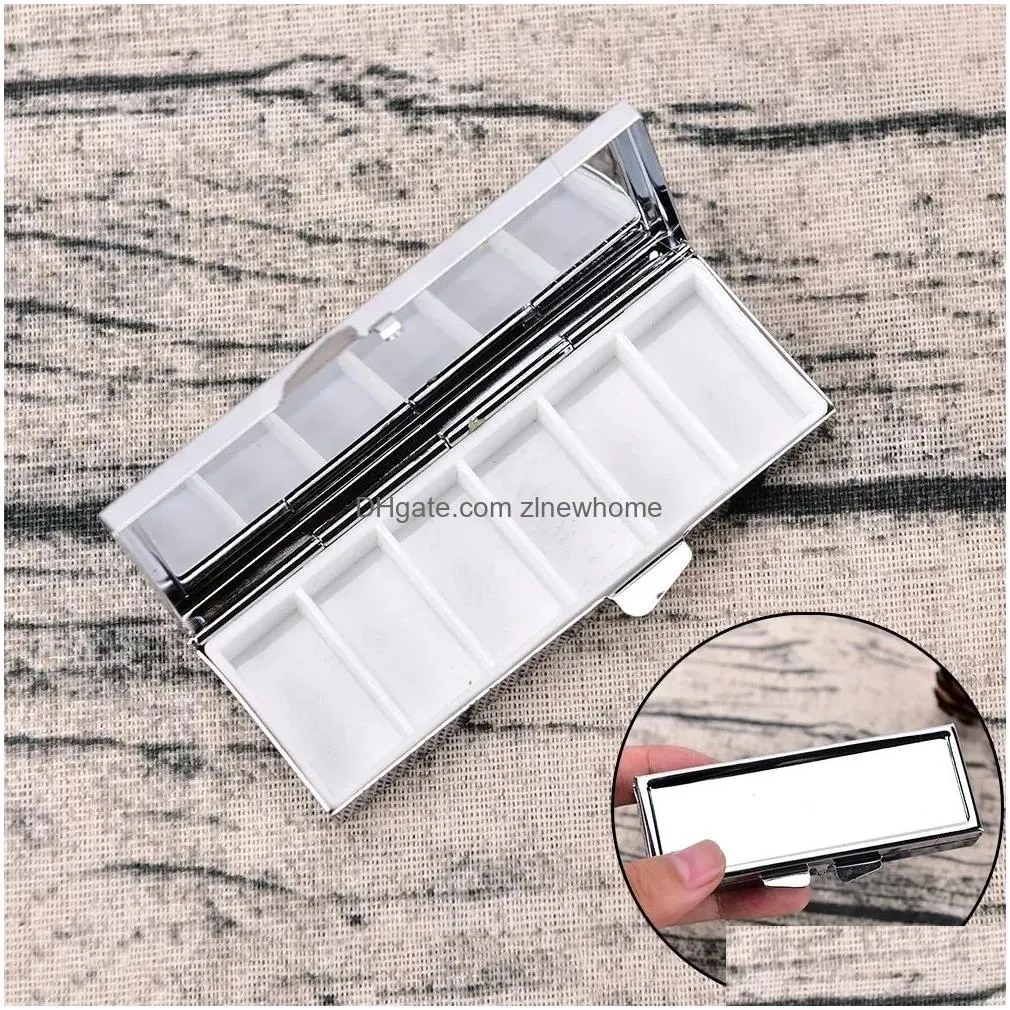 1pcs travel  pill box splitters multiple grid folding pills case container for medicines organizer pill boxes