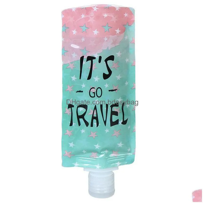 travel bottles pvc cosmetic liquid storage bag hand sanitizer/shampoo/makeup liquid storage bags 90-100ml moisturizing bags