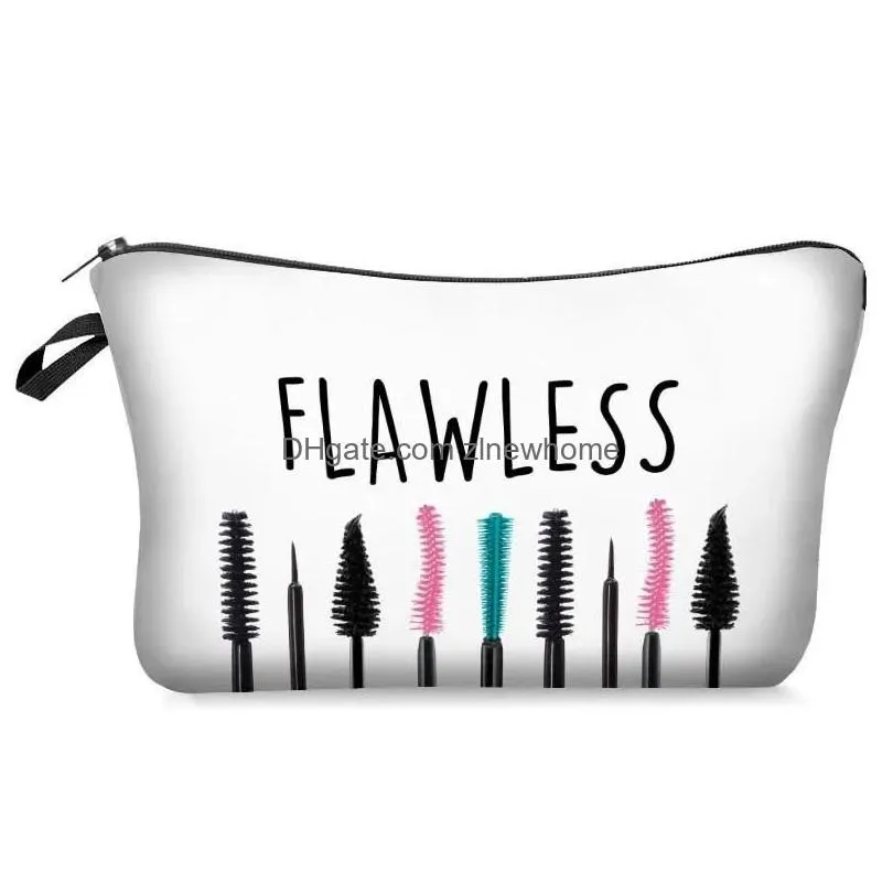 digital bride makeup bags girls brides toiletry pouch lipstick eyelashes cosmetic bag christmas birthday party gift for girl