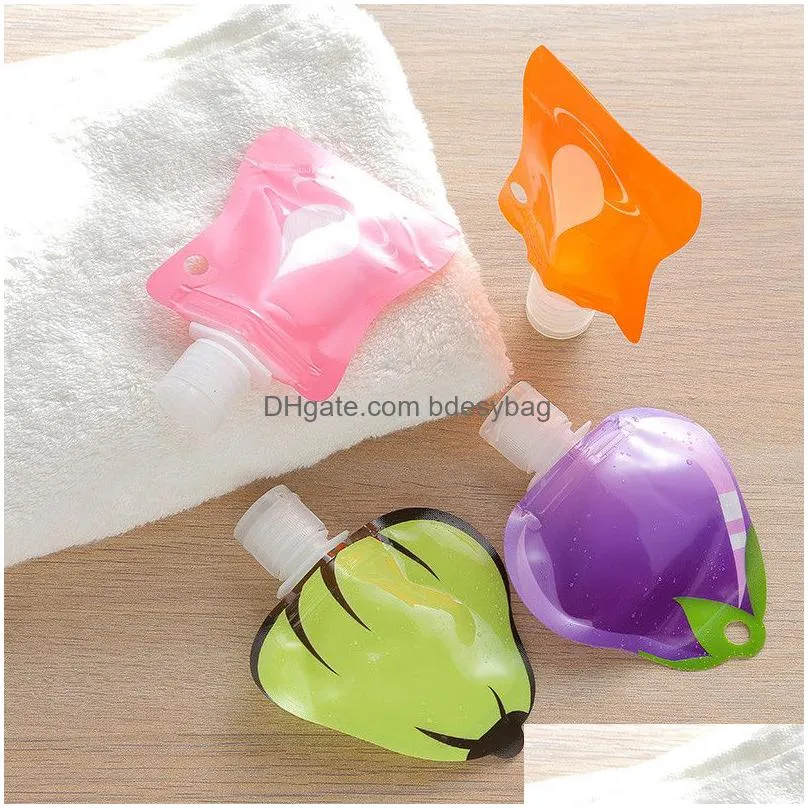 fruit shape lotion bottle hand sanitizer bottle travel soft packaging shampoo shower gel bag vegetable and fruit shape bottling