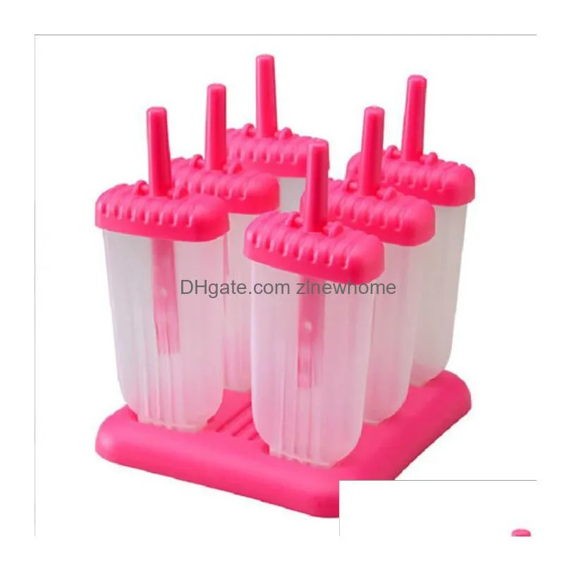 reusable ice cream mold with lid creative cooking tool 6 pole molds