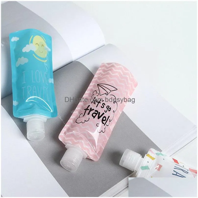 travel bottles pvc cosmetic liquid storage bag hand sanitizer/shampoo/makeup liquid storage bags 90-100ml moisturizing bags