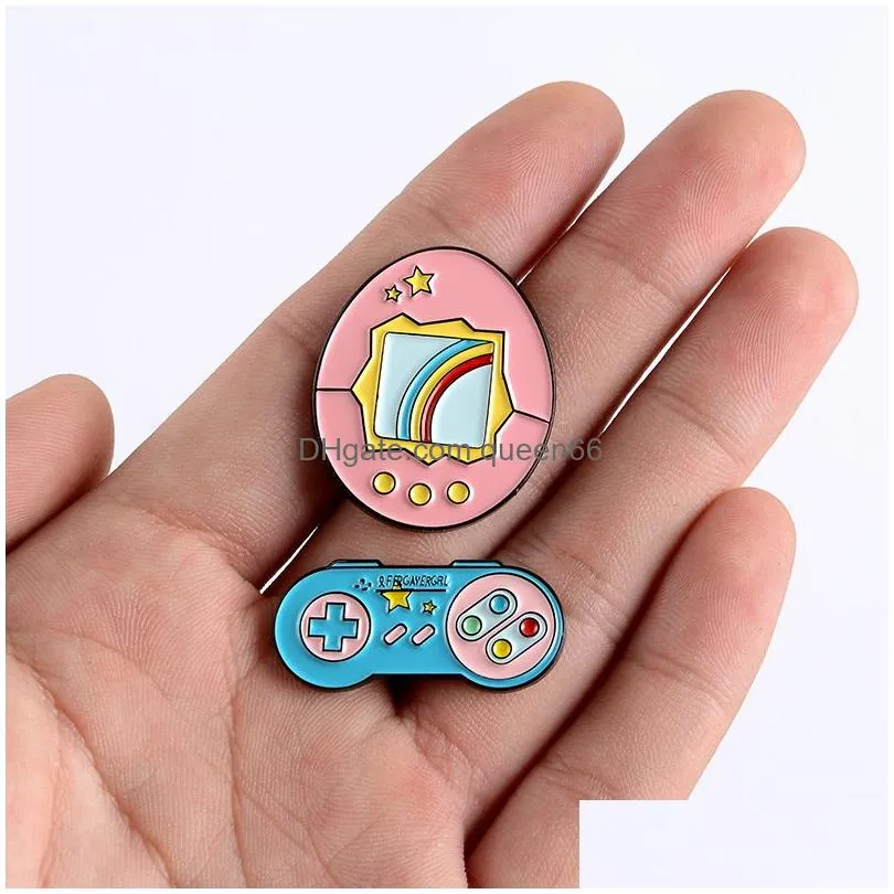 lapel pins cartoon game pins classic handle machine enamel brooches badges bag clothes cute jewelry gifts for friends