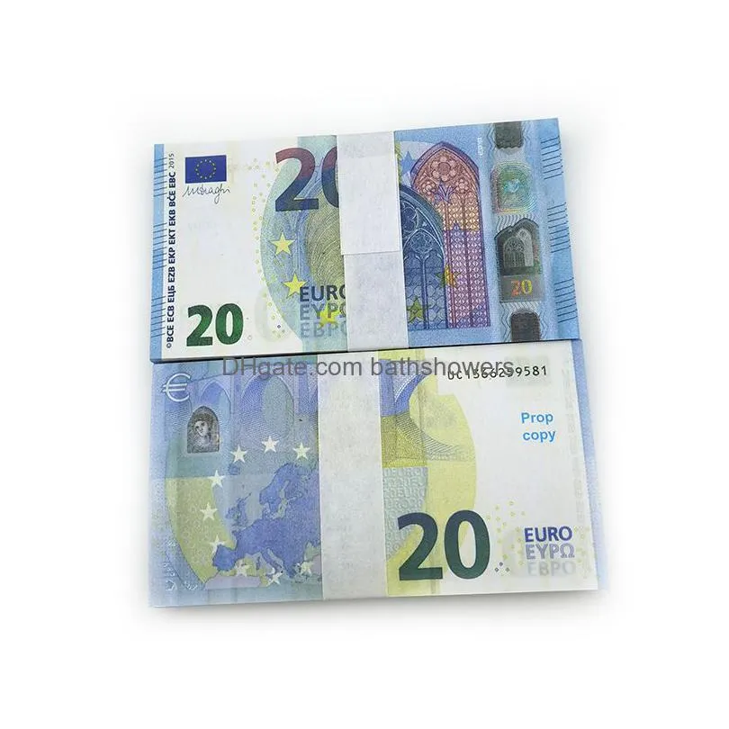 party supplies 2022 fake money banknote 10 20 50 100 200 500 dollar euros realistic toy bar props copy currency movie money faux-billets