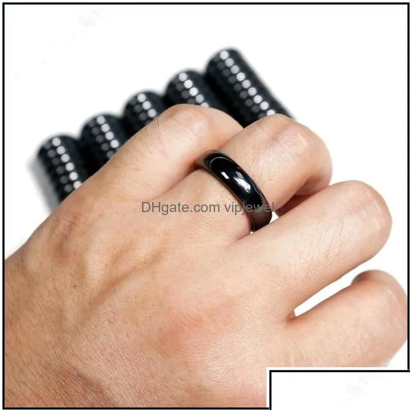 band rings crystal rings bk wholesale hematite ring black for women men size 6 7 8 10 11 12 13 small business supplier vipjewel dht6d