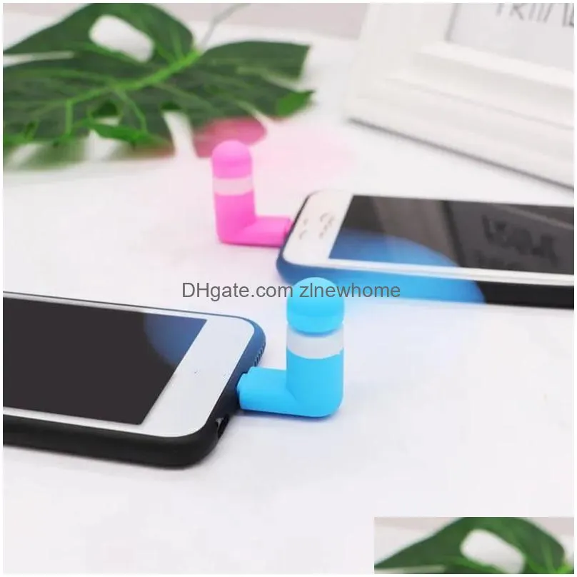 party favor 2 in 1 creative mini portable micro phone fan 5v 1w mobile phone usb gadget fans tester for type-c and phones