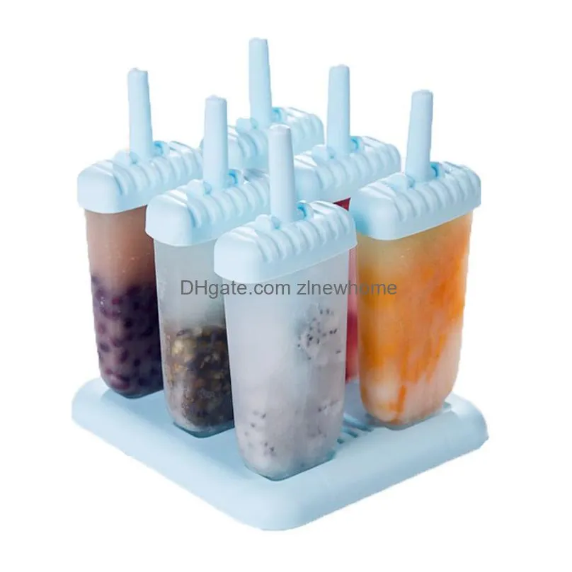 reusable ice cream mold with lid creative cooking tool 6 pole molds