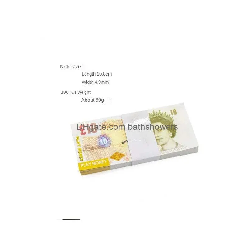 copy money prop gbp 5 10 20 50 party supplies fake movie money billets play collection gifts home decoration game token faux billet