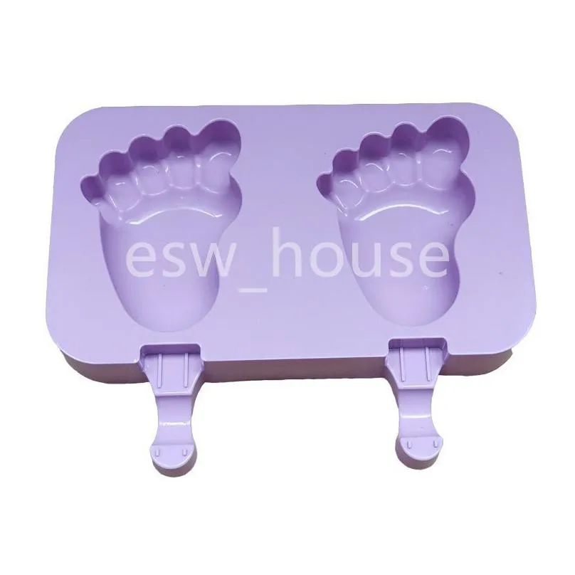 silicone popsicle mould summer home diy ice cream ice  maker moulds snowman rabbit shaped