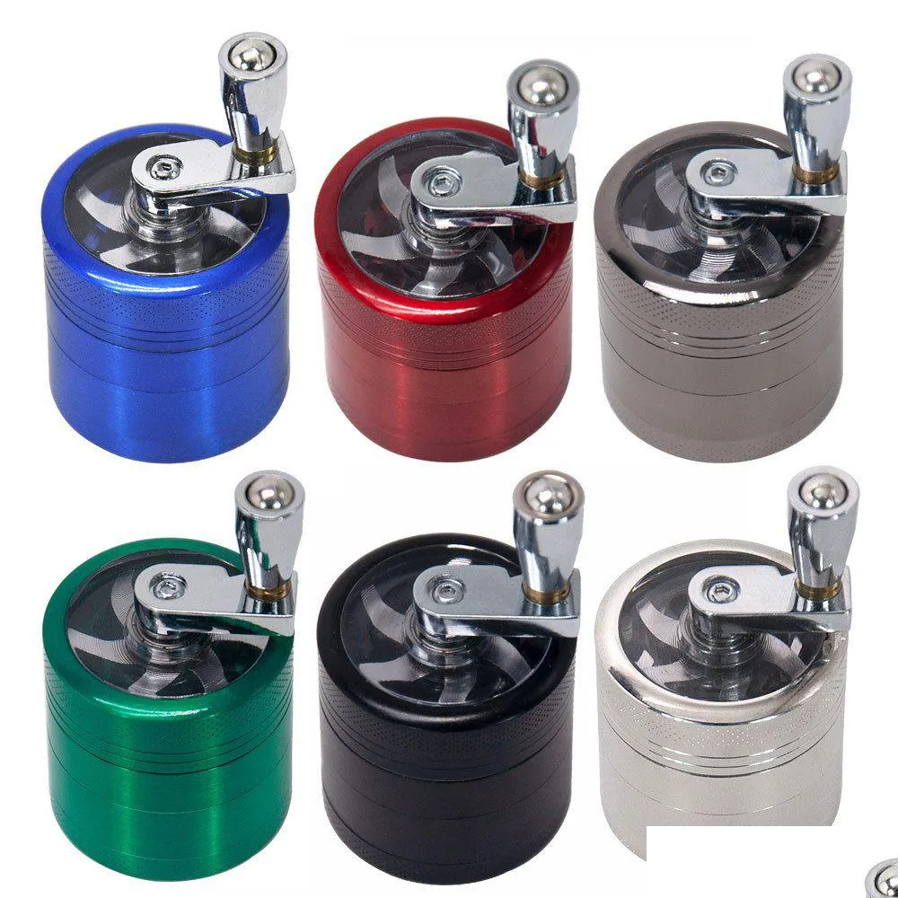 zinc alloy 40mm 4-layer metal herb herbal household commodity spice crusher kitchen grinder tools spice grinder