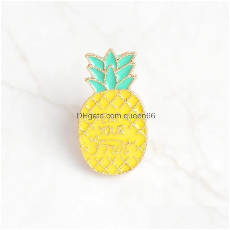book pineapple enamel pins bottle brooches read more add spice eat your fruit badges funny jewelry