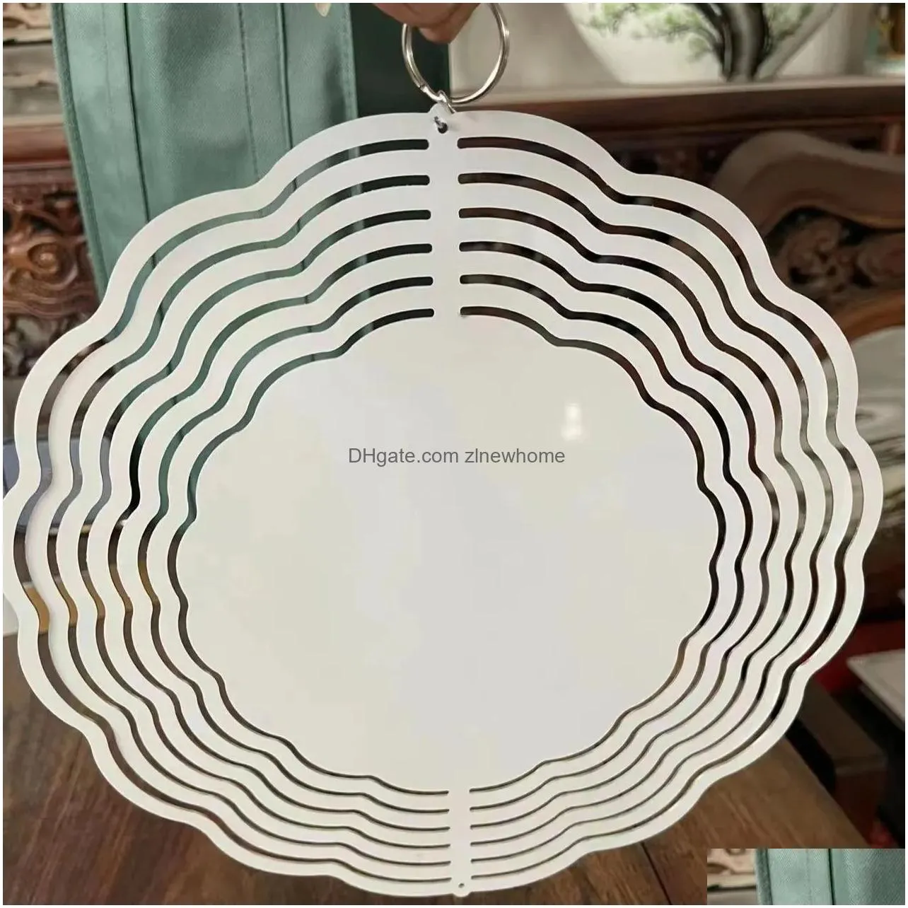 christmas sublimation wind spinner arts and crafts sublimated 10inch blank metal ornament double sides sublimated blanks diy home