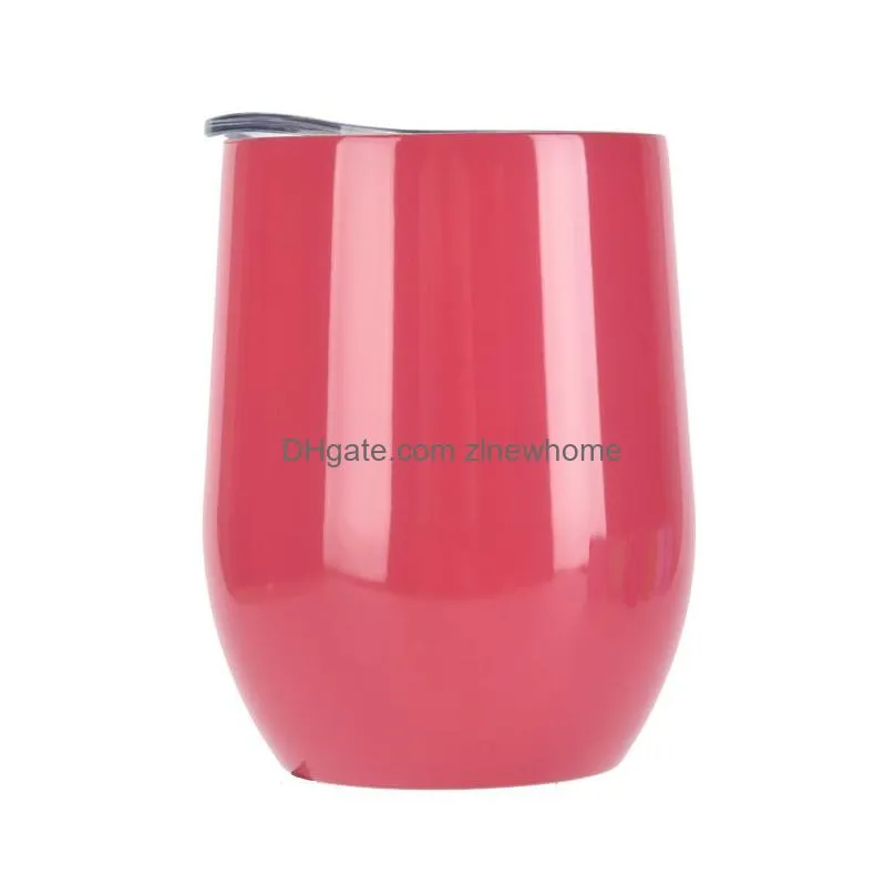 340ml stainless steel wine cup egg cup colored sugar covered wine cup shatterproof vacuum egg shape