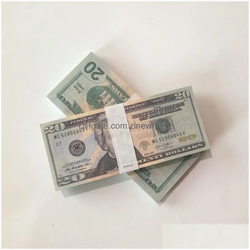 50% size movie props party game dollar  counterfeit currency 1 5 10 20 50 100 face value of us dollars fake money toy gift