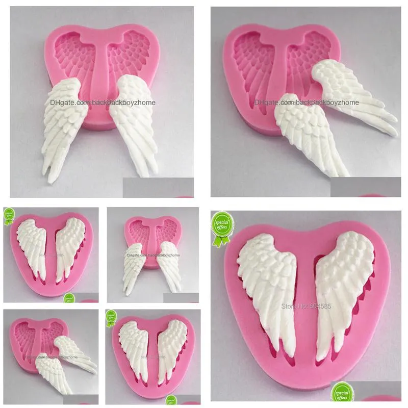 new silicone angel wing fondant silicone sugar craft molds diy cake decorating