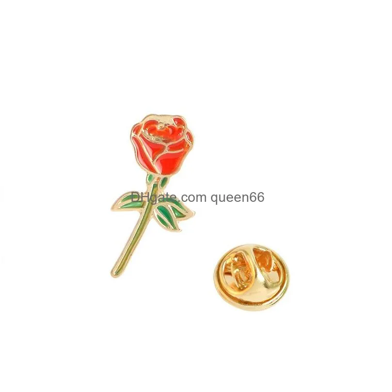 lapel pin brooches badge champagne coupe saucer rose flower love heart white black cat shaped women jewelry clothing accessories