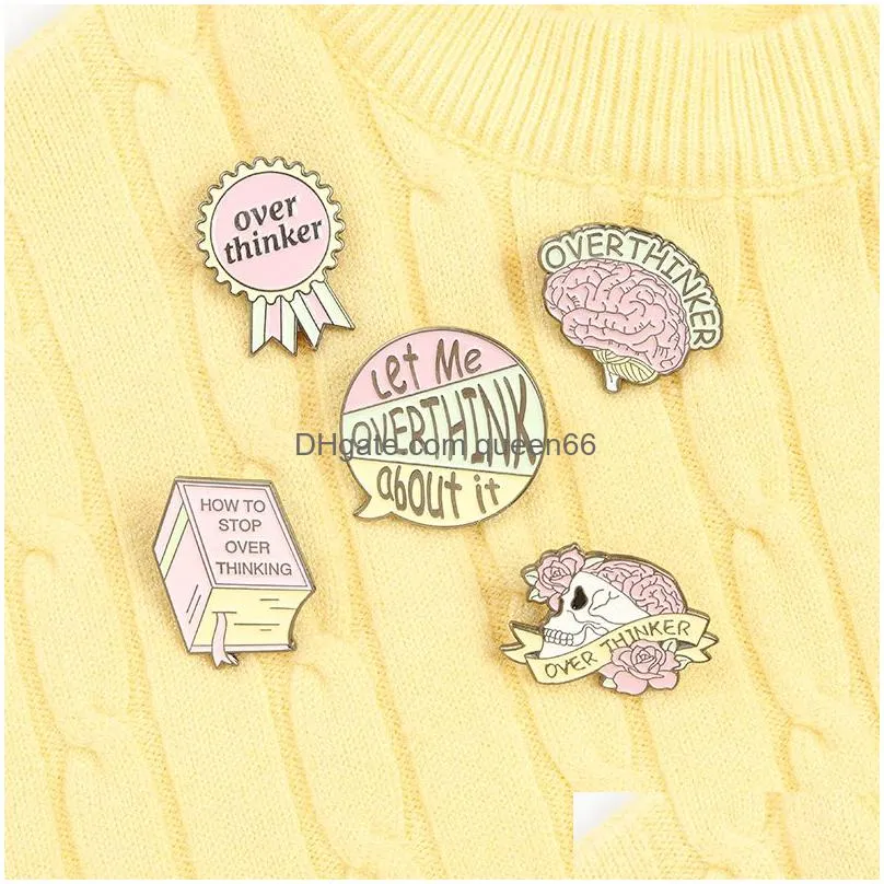 creativity enamel pins book medal skeleton brain broochupscale high quality fashion clothes collar backpack badge jewelry gifts for