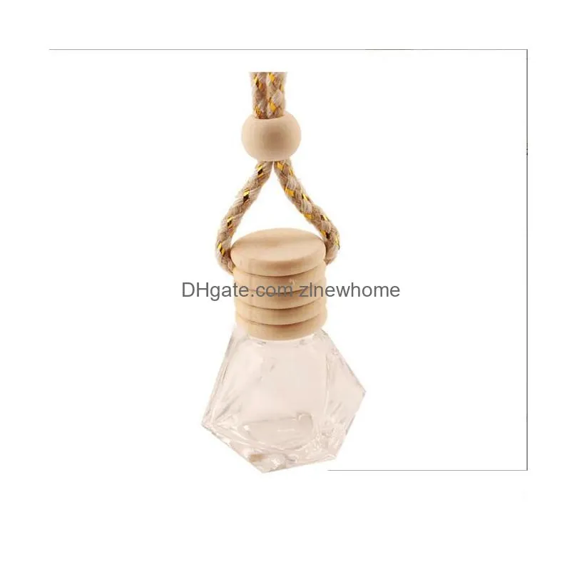 car perfume bottle party favor pendant ornament air freshener  oils diffuser fragrance empty glass bottles