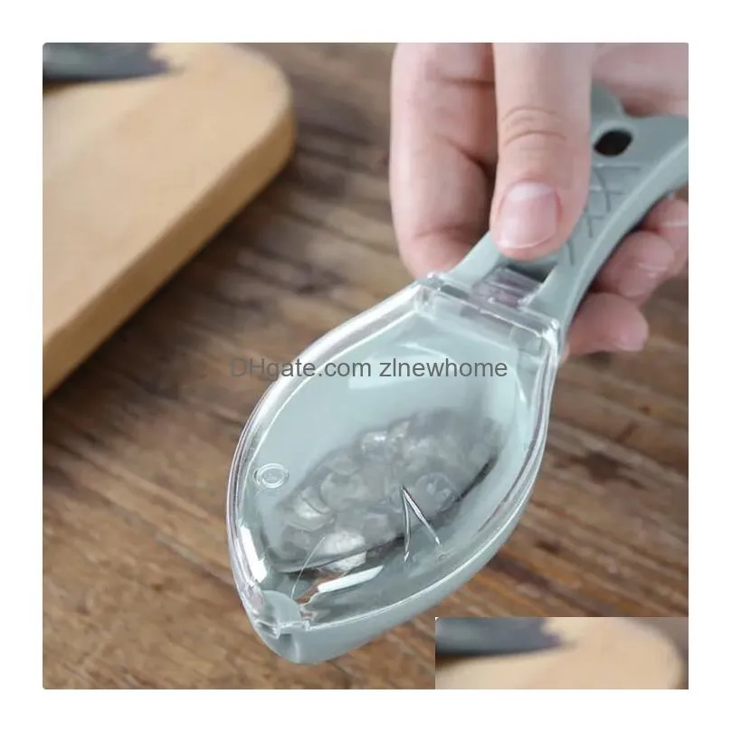 fish scales graters scraper fish cleaning tool scraping scales device with cover home kitchen cooking fish tool kitchen tools