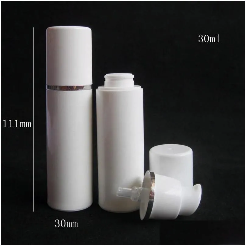 15ml 30ml 50ml high quality white airless pump bottle travel refillable cosmetic skin care cream dispenser lotion packing container