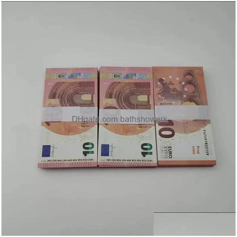2022 prop money toys dollar euros 10 20 50 100 200 500 commemorative fake notes toy for kids christmas gifts or video film 100