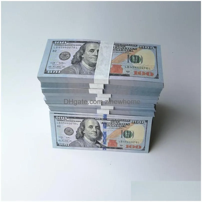 50% size usa dollars party supplies prop money movie banknote paper novelty toys 1 5 10 20 50 100 dollar currency fake money children gift 46